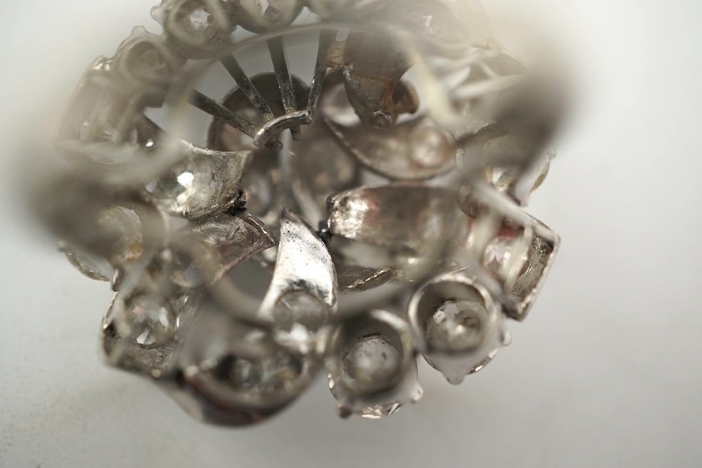A diamond cocktail ring, mid 20th century
